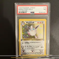 1999 POKEMON JUNGLE 1ST ED #16 WIGGLYTUFF-HOLO PSA 7 #16 - Image 1