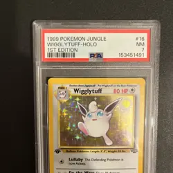 1999 POKEMON JUNGLE 1ST ED #16 WIGGLYTUFF-HOLO PSA 7 #16 - Image 3