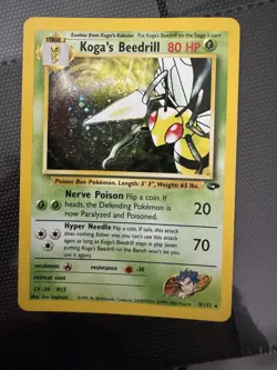 Pokemon Koga's Beedrill Gym Challenge 9/132 Holo Rare Unlimited English 80 HP - Image 1