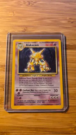 Pokemon TCG Alakazam Base Set 1/102 Holo 1999-2000 Wizards Base Set Copyright... - Image 1