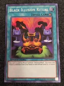 Yugioh Black Illusion Ritual STP1-EN011 Super Rare Speed Duel NM - Image 1
