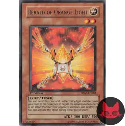 Yugioh Herald of Orange Light TDGS-EN082 Rare 1st Edition LP - Image 1