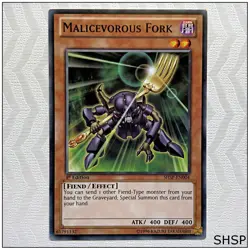 Malicevorous Fork - SHSP-EN004 - Common 1st Edition Yugioh - Image 1