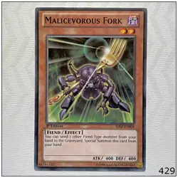 Malicevorous Fork - SHSP-EN004 - Common 1st Edition Yugioh - Image 1
