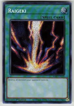 Raigeki (Secret Rare) Secret Rare Rarity Collection 5 RA05-EN110 NM Yu-Gi-Oh - Image 1