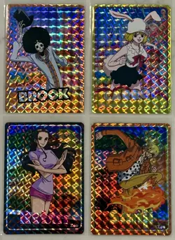 Brand NEW One Piece Holographic Trading Sticker Lot X10 ZORO LUFFY NAMI SANJI - Image 2