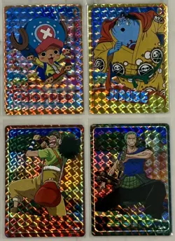 Brand NEW One Piece Holographic Trading Sticker Lot X10 ZORO LUFFY NAMI SANJI - Image 3