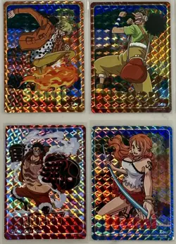 Brand NEW One Piece Holographic Trading Sticker Lot X10 ZORO LUFFY NAMI SANJI - Image 4