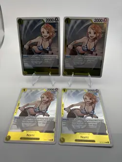 Bandai One Piece Nami OP15-108 Special Foil & Regular x4 English play set - Image 1