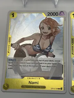 Bandai One Piece Nami OP15-108 Special Foil & Regular x4 English play set - Image 5