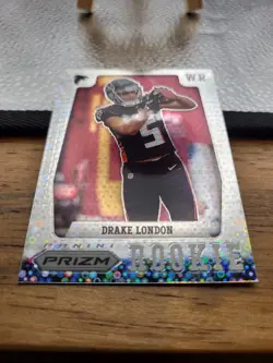 2022 Panini Prizm Flashback Rookie Drake London #PFR-4 Disco Prizm (RC) - Image 4