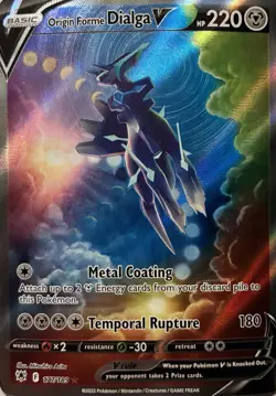Origin Forme Dialga V Astral Radiance 177/189 Ultra Rare Full Art Holo - NM - Image 1