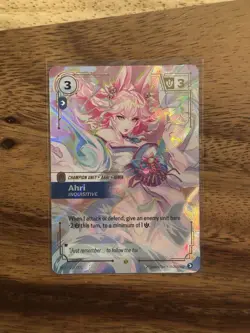 League of Legends Ahri Inquisitive Overnumbered Card 227/222 English - Image 1
