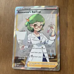 Pokemon TCG Trainer Roseanne's Backup Full Art Card Brilliant Stars 172/172 - Image 1