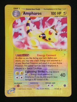 Ampharos 34/165 / Reverse Holo / Rare / Expedition Base Set Pokemon Card / HP - Image 1