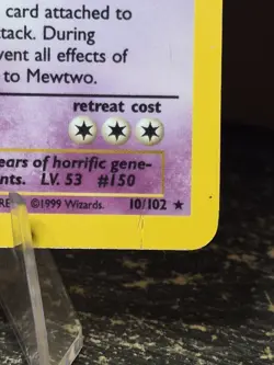 Pokemon Mewtwo TCG Base Set Holo Rare Card 10/102 NM Condition - Image 5