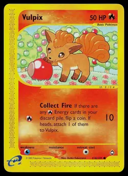 Pokemon Card - Vulpix Aquapolis 116 Common - Image 1