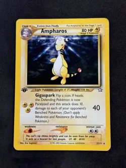 Ampharos - 1/111 - Holo Rare 1st Edition - Neo Genesis - Pokemon Card - Image 1