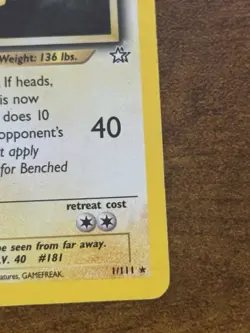 Ampharos - 1/111 - Holo Rare 1st Edition - Neo Genesis - Pokemon Card - Image 4