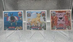 NM Amada Pokemon Sticker Card Lot (3) Anorith Persian Granbull Japanese - Image 1