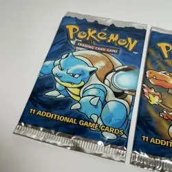 Wotc Pokemon TCG Base Set 1999 Empty Booster Pack Art Set - 3 Packs - Charizard - Image 2