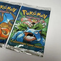 Wotc Pokemon TCG Base Set 1999 Empty Booster Pack Art Set - 3 Packs - Charizard - Image 4