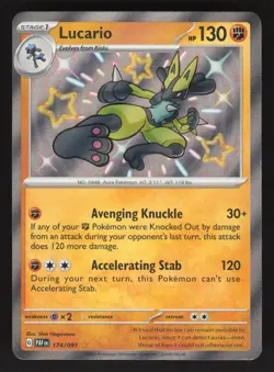 Lucario 174/091 Pokemon TCG SV: Paldean Fates NM - Image 1