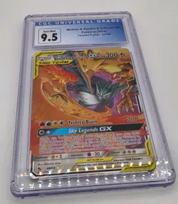 Pokemon Hidden Fates Moltres & Zapdos & Articuno GX #44/68 trading card CGC 9.5 - Image 1