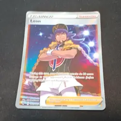 Pokemon TCG Leon Full Art Ultra Rare Holo Trainer Vivid Voltage 182/185 - Image 1