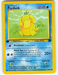 Psyduck - 1st Edition - 65/82 Team Rocket - WOTC - Pokemon TCG - 2000 - Image 1