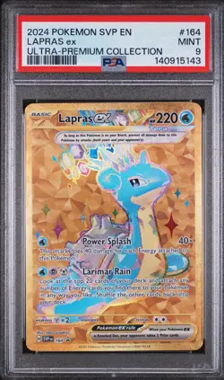 2024 POKEMON SVP EN-SV BLACK STAR PROMO #164 LAPRAS EX UPC PSA 9 - Image 1