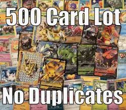 Pokemon TCG - BULK CARD LOT 500 - (21) RARES & ULTRA RARES+ INCL - NO Duplicates - Image 1