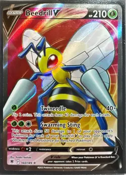 Pokemon BEEDRILL V 160/189 Basic Astral Radiance Full Art NM - Image 1