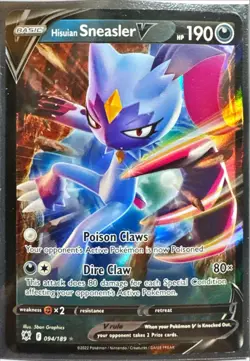 Pokemon HISUIAN SNEASLER V 94/189 Basic Astral Radiance Rare Full Art NM - Image 1