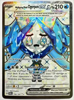 Pokemon WELLSPRING MASK OGERPON ex 194/167 Ultra Rare Twilight Masquerade NM - Image 1