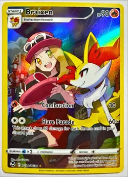 Pokemon BRAIXEN Silver Tempest TG01/TG30 Trainer Gallery Holo NM Ultra Rare - Image 1