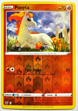 Pokemon PONYTA 21/195 Silver Tempest Reverse Holo NM - Image 1