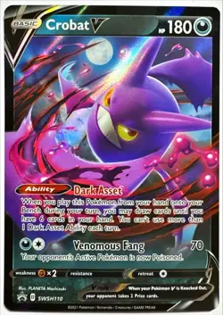 Pokemon CROBAT V Black Star Promos SWSH110 Full Art NM - Image 1