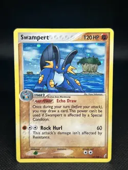Swampert 27/100 Crystal Guardians Reverse Holo Pokemon TCG - Image 1