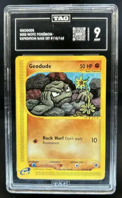 2002 Pokemon Expedition Geodude #110/165 TAG 9 - Image 1