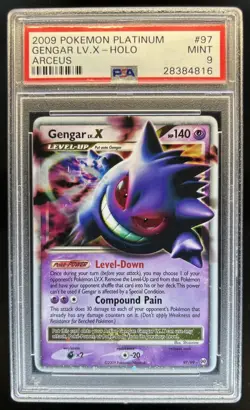 2009 Pokemon Platinum Arceus Gengar LV.X #97/99 PSA 9 - Image 1