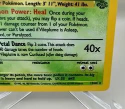 1999 Pokemon Vileplume 15/64 Holo Rare Jungle Set WOTC Vintage Holographic NM/LP - Image 3