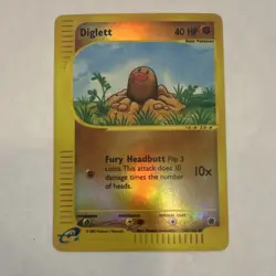 Pokemon Diglett 106/165 Expedition Reverse Holo Common 40 HP (2002) - Image 1
