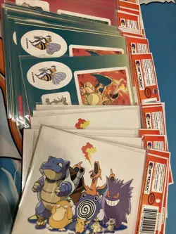 45x Vintage 1999 POKEMON ARTBOX CHARIZARD STICKERS SQUIRTLE EEVEE Gengar Pikachu - Image 2