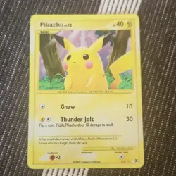 Pikachu Secret Rare Holo 112/111 Rising Rivals Pokemon TCG 40HP Thunder Jolt - Image 1