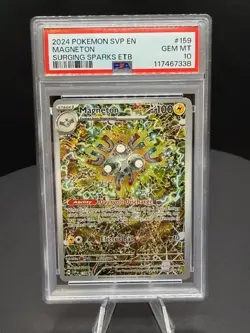 2024 POKEMON SVP EN-SV BLACK STAR PROMO #159 MAGNETON PSA 10 - Image 1