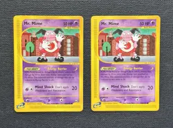 Mr. Mime 95a 95b Aquapolis Non Holo E-Reader Pokemon Card Set NM - Image 1