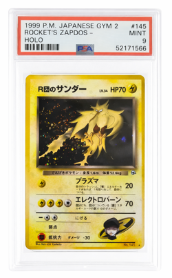 PSA 9 Pokemon 1999 P.M. Japanese Gym 2 Rocket's Zapdos #145 Holo - Image 1