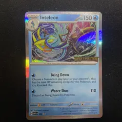 Pokemon TCG Mega Evolutions MEP002 Inteleon STAFF STAMP . NM PERFECT - Image 1