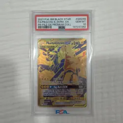 POKEMON PIKACHU & ZEKROM GX PSA 10 - SM248 - GOLD TAG TEAM - P&Z PREMIUM - Image 1
